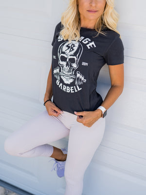 Women's T-Shirt - Bite Me - Dark Grey - Savage Barbell Apparel