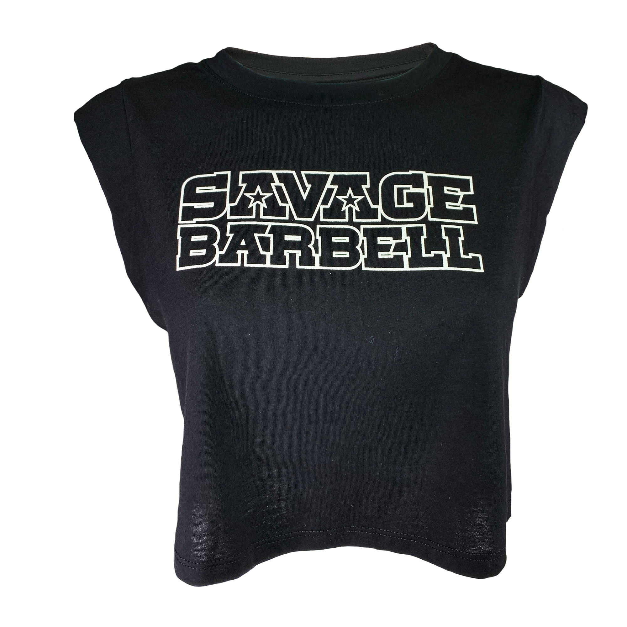 Women's Cut Off Sleeveless Crop T - Suicide Squad - Savage Barbell Apparel