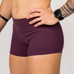 Classic Booty Shorts - Wine - Savage Barbell Apparel