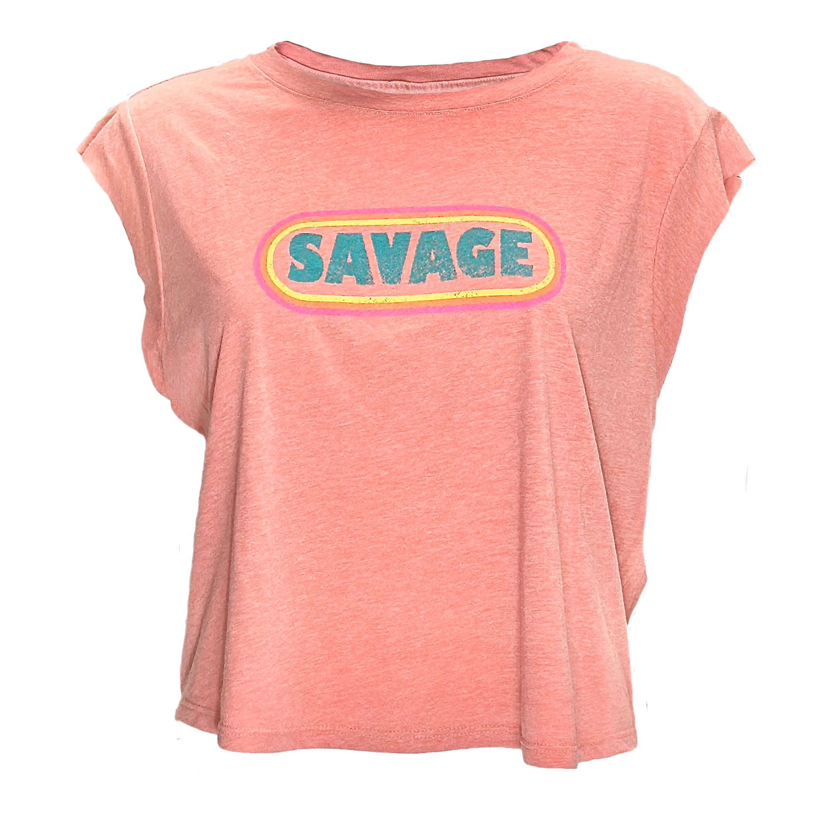 Women's Cut Off Sleeveless Crop-T / Retro Chick - Savage Barbell Apparel