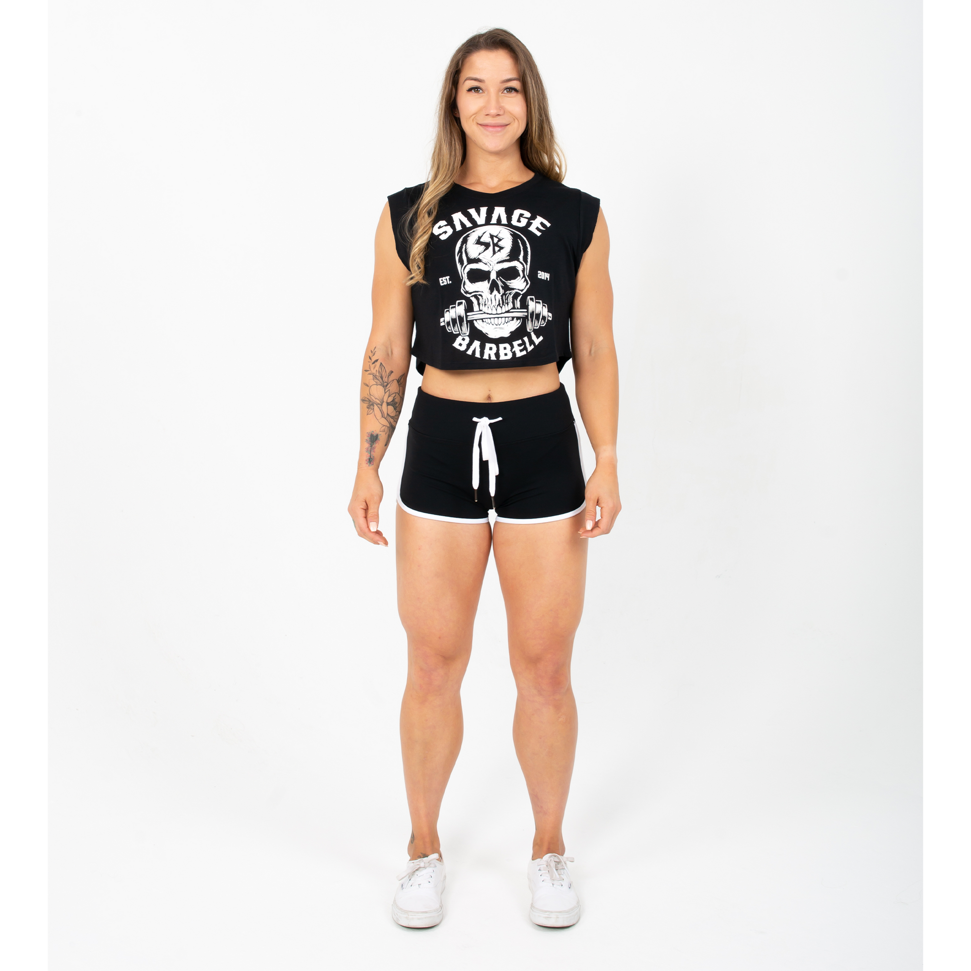 Sleeveless Crop T-Shirt - Bite Me - Savage Barbell Apparel