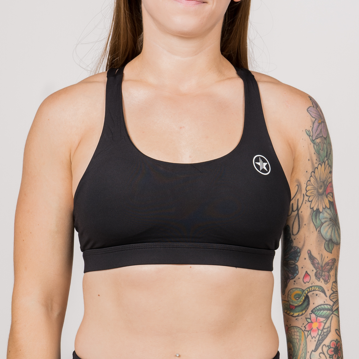 Sports Bra -4 Strap Low Cut - Black - Savage Barbell Apparel