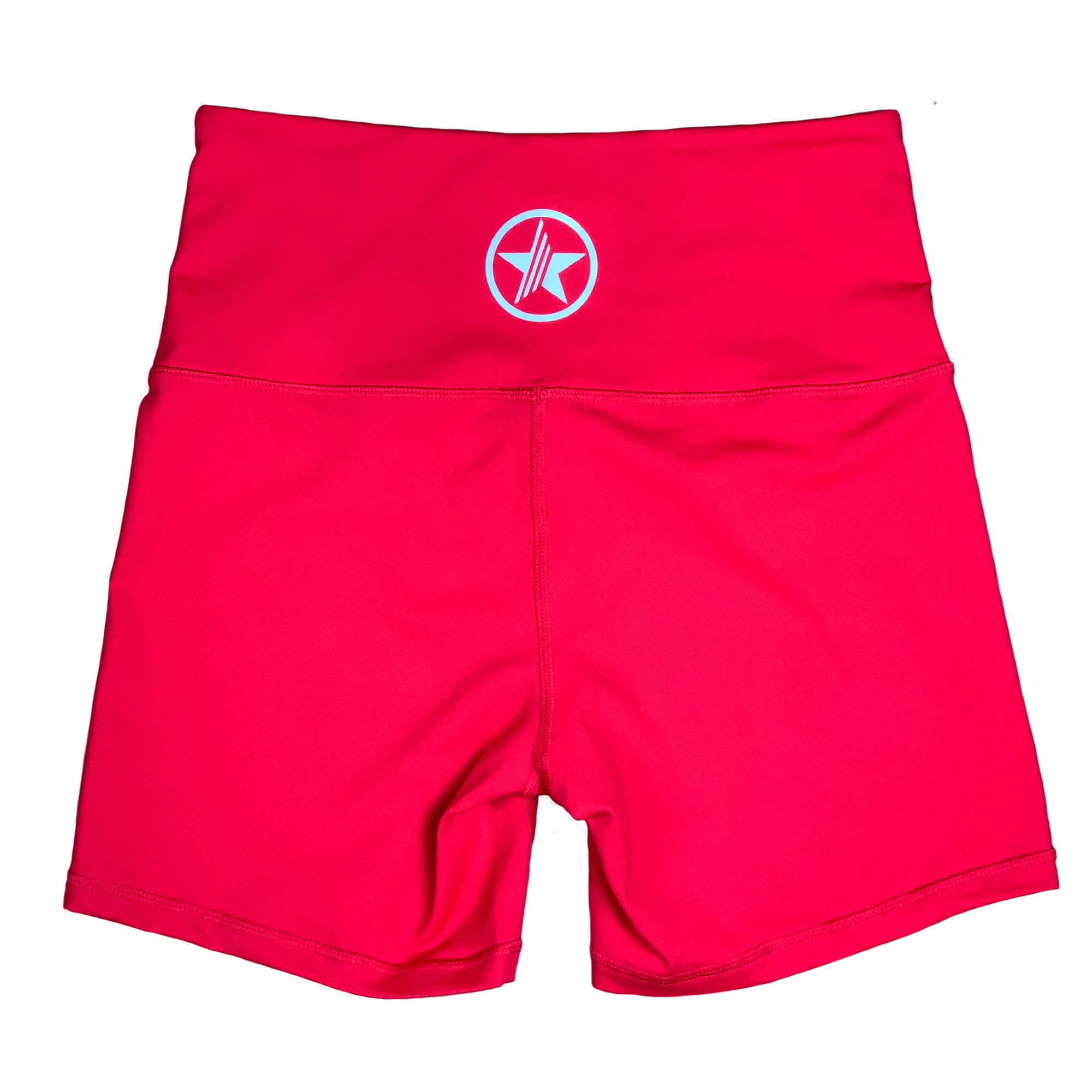 Biker Shorts - Red - Savage Barbell Apparel