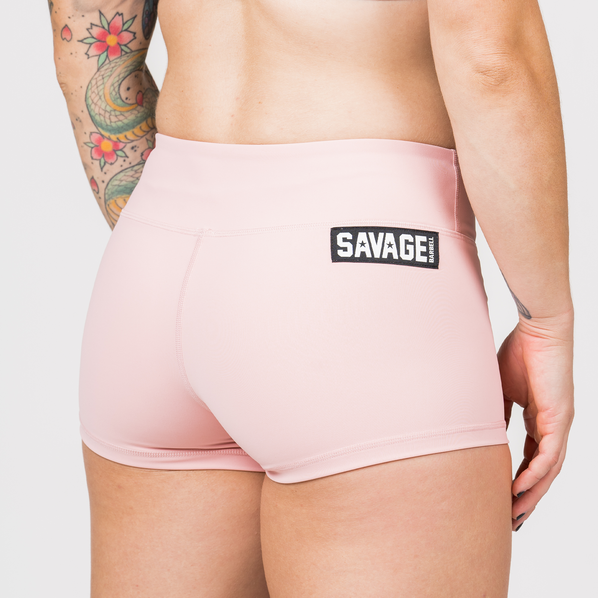 Booty Shorts - Blush - Savage Barbell Apparel