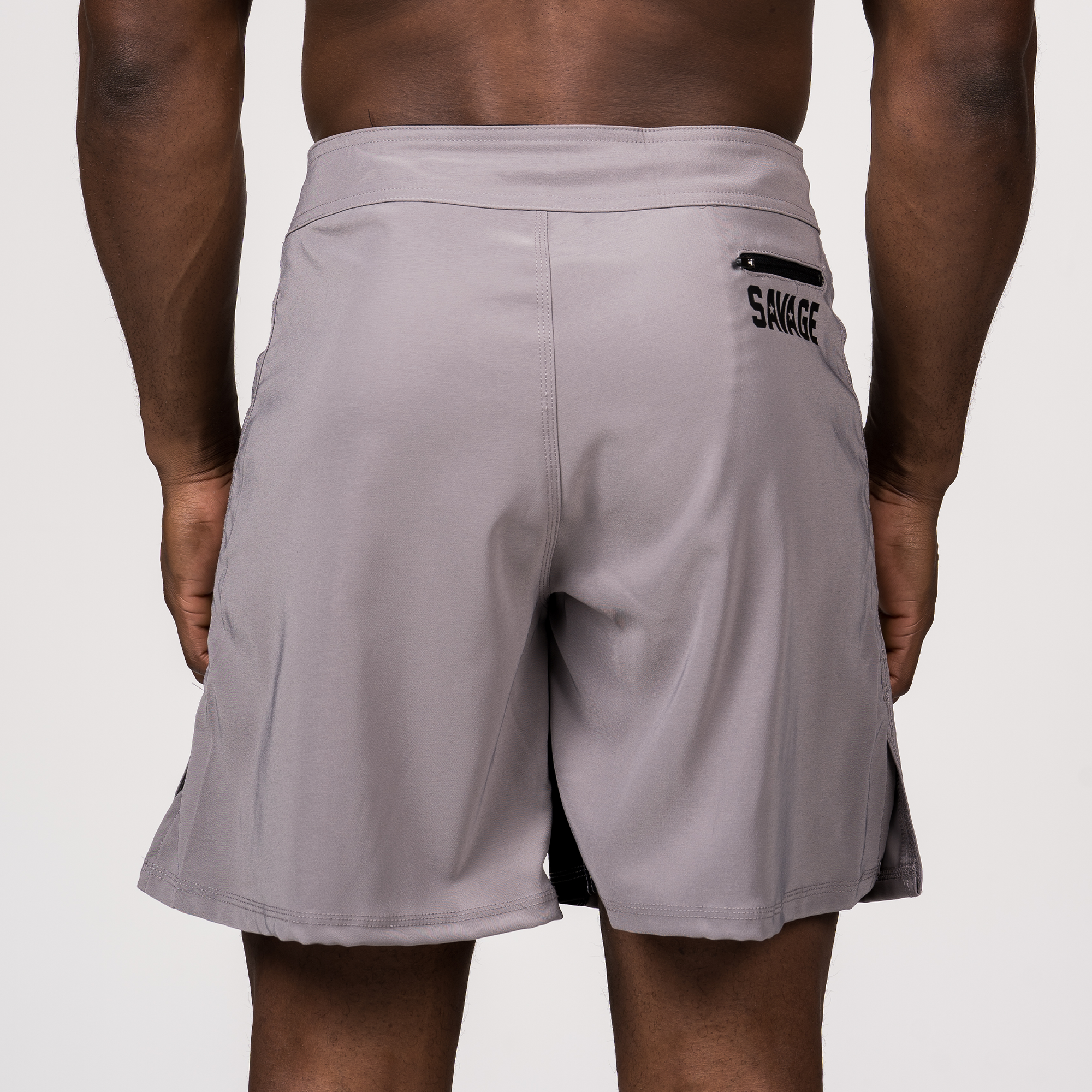 Men's Shorts - Melee Fight Shorts - Gray - Savage Barbell Apparel