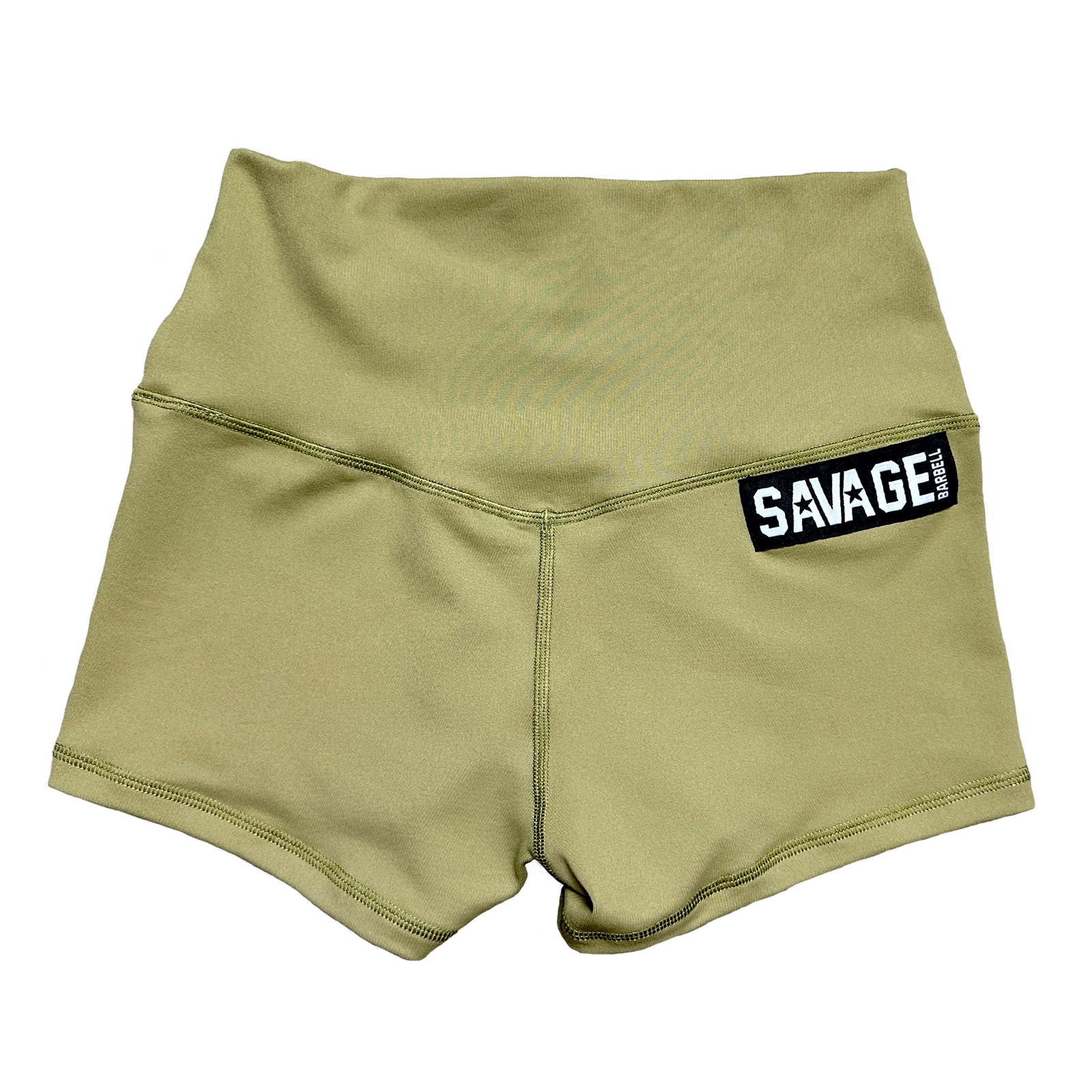 High Waist Booty Shorts - Army - Savage Barbell Apparel