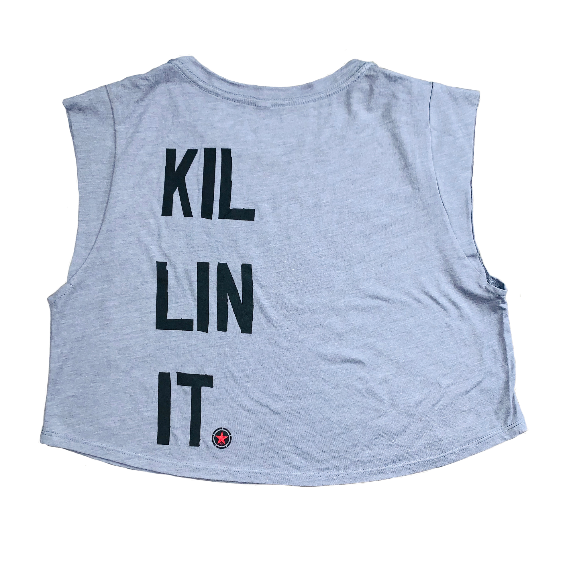 Sleeveless Crop T-Shirt - Killin' It - Savage Barbell Apparel