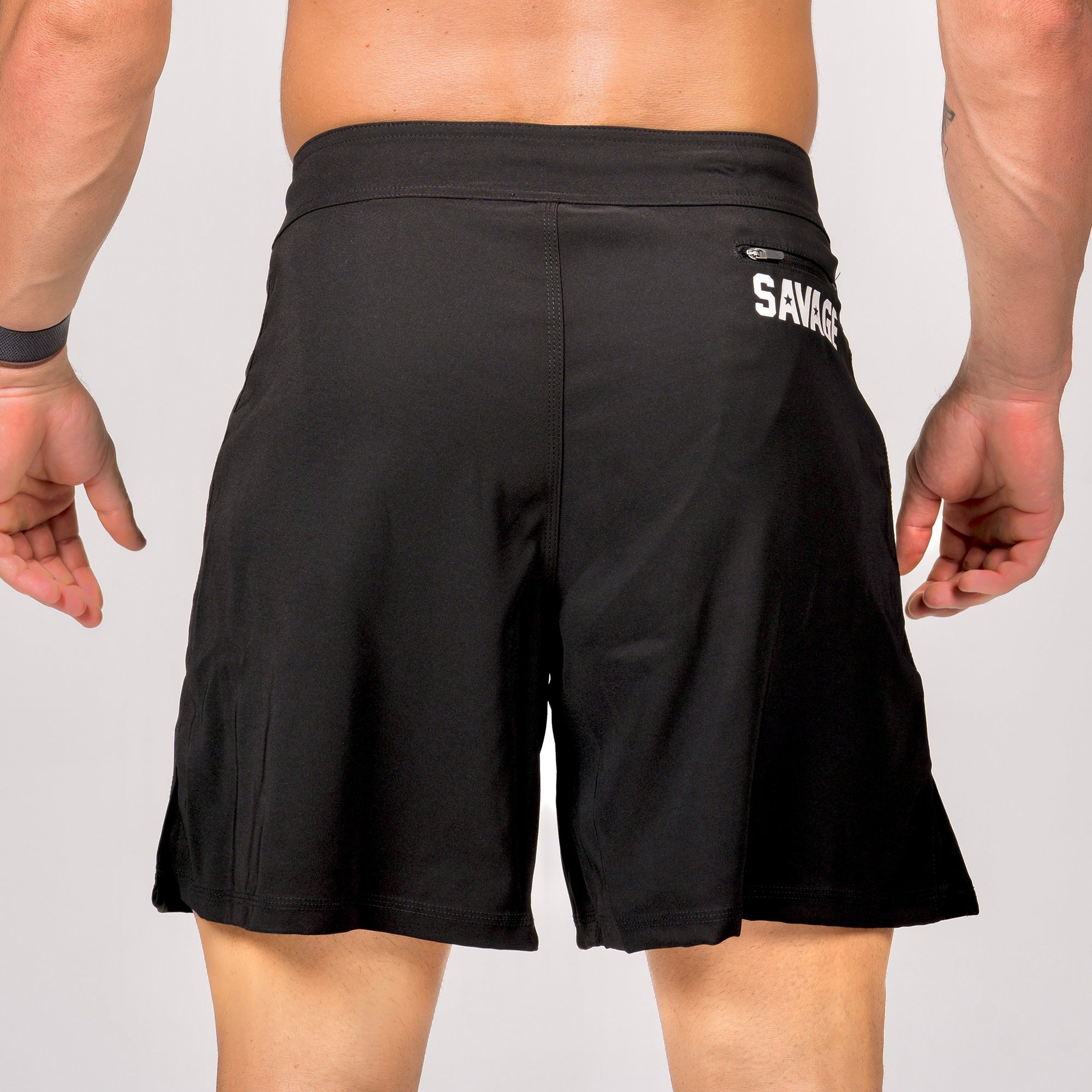 Men's Shorts - Melee Fight Shorts - Black - Savage Barbell Apparel