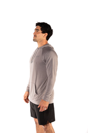 Mens Pull Over Hoodie - Athletic Gray - Savage Barbell Apparel