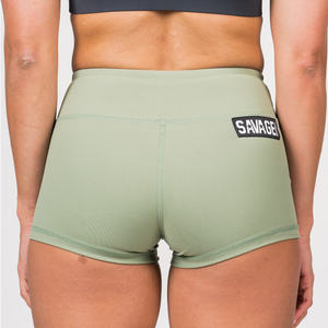 Classic Booty Shorts - Moss - Savage Barbell Apparel