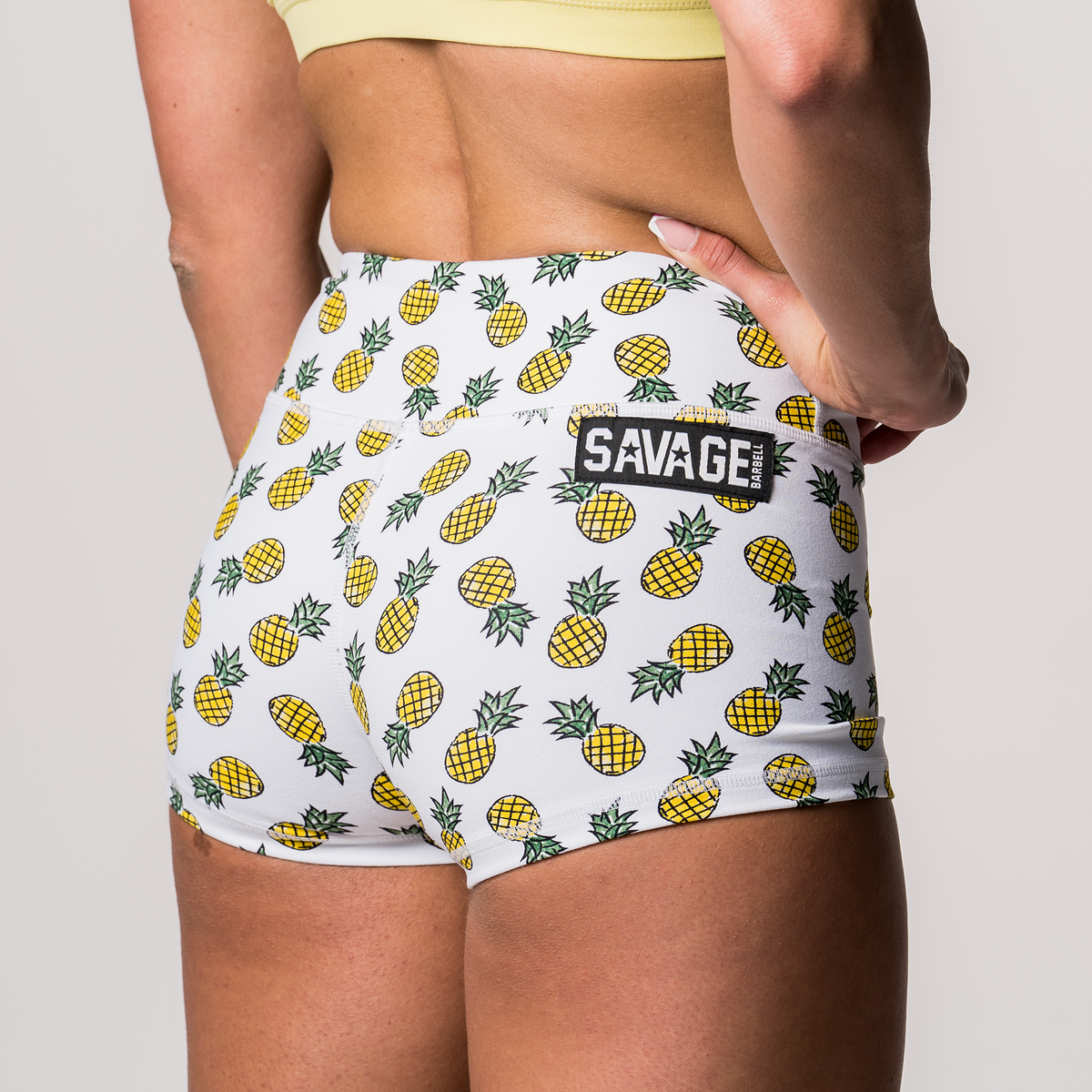 Booty Shorts - Pineapple Express - Savage Barbell Apparel