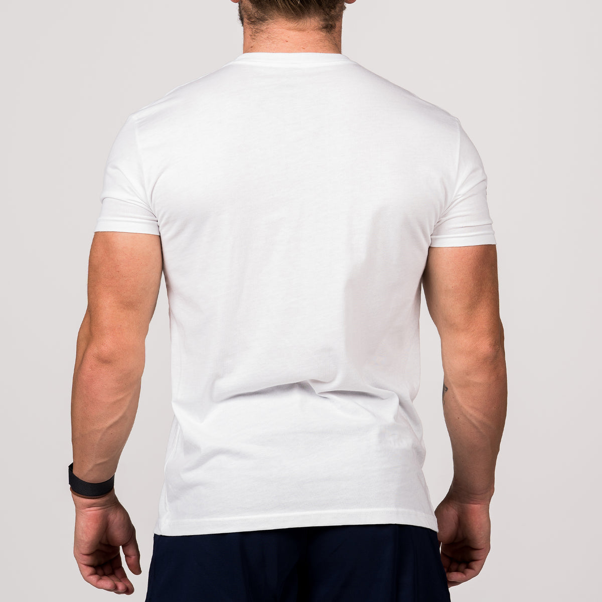 Mens T-Shirt - Red, White, & Blue - White - Savage Barbell Apparel