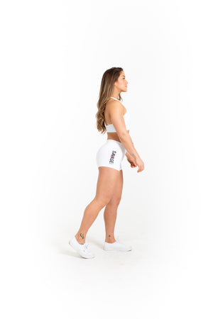 Booty Shorts - White - Savage Barbell Apparel