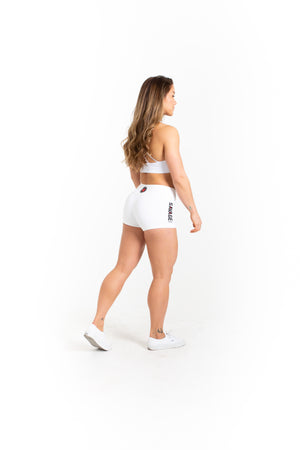 Booty Shorts - White - Savage Barbell Apparel