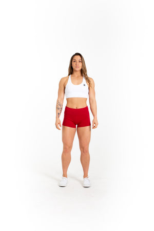 Booty Shorts - Red - Savage Barbell Apparel