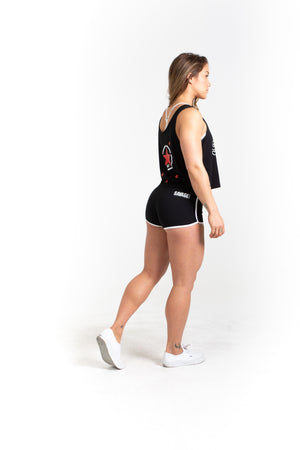 Crop Top - Starry Eyes - Black - Savage Barbell Apparel