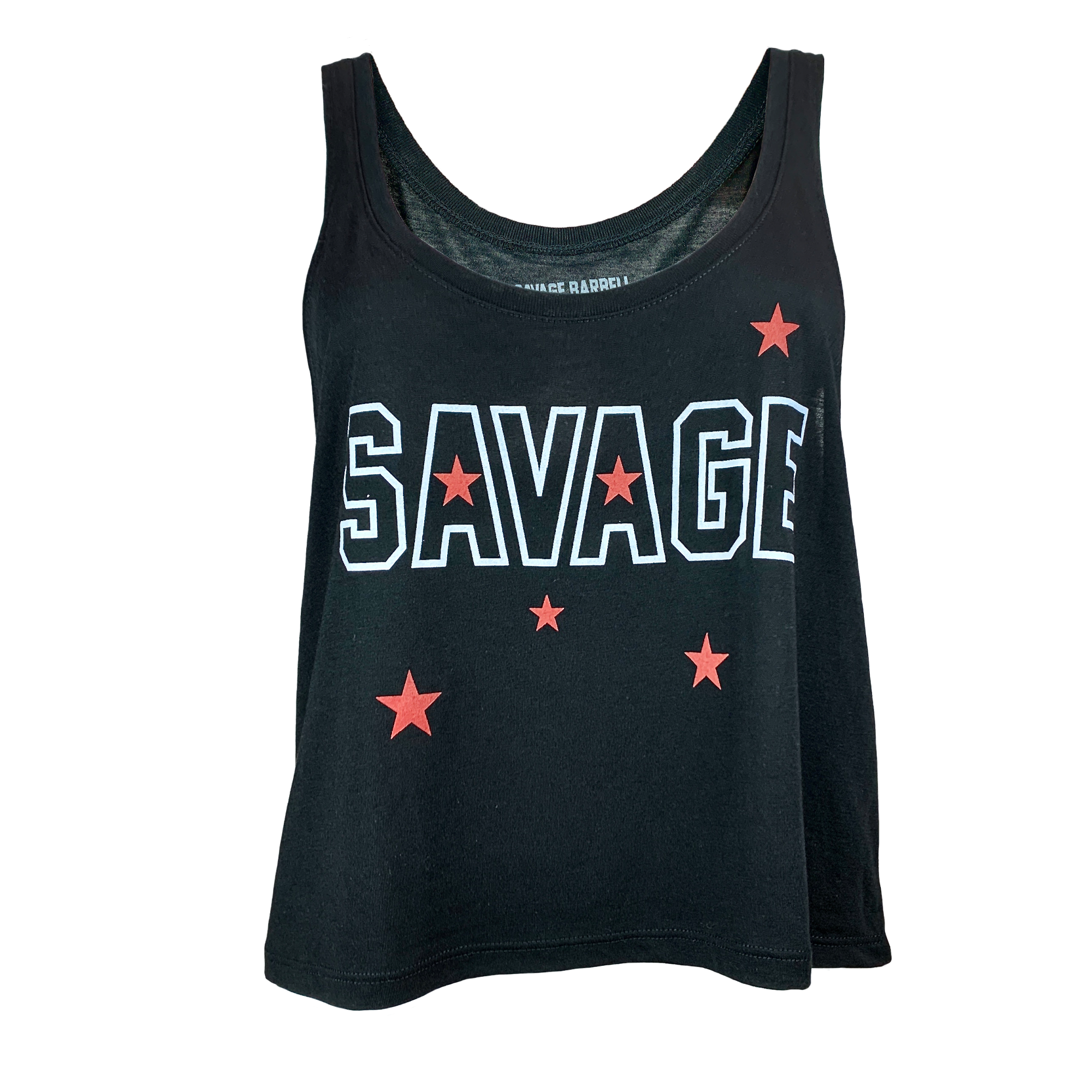 Women's Crop Top - Starry Eyes - Black - Savage Barbell Apparel