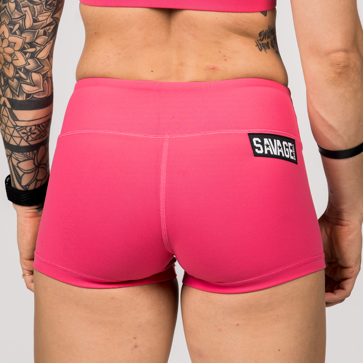 Red Pink Spandex Short Shorts  Spandex Shorts for Sports - Savage