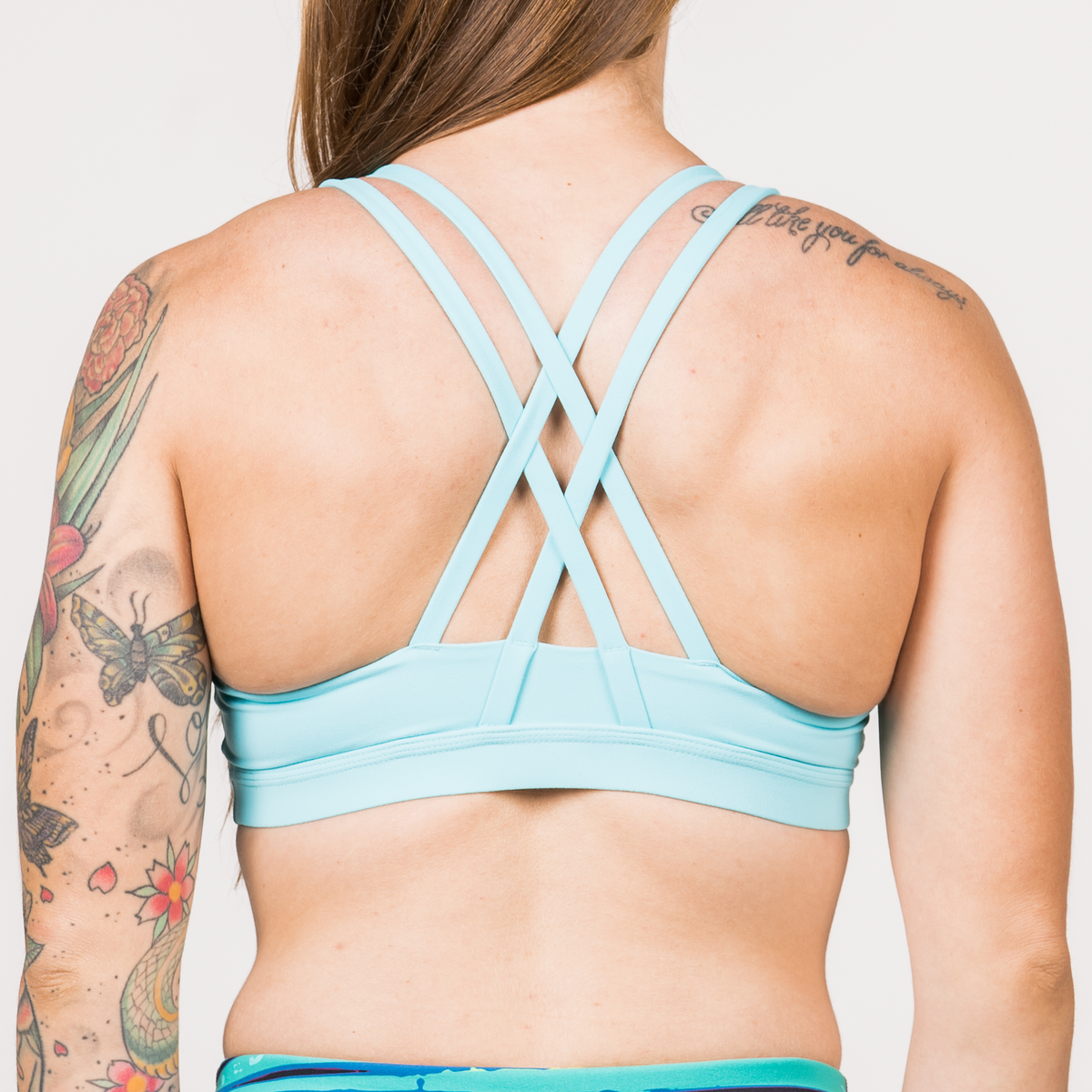 Sports Bra - 4-Strap Low Cut - Teal - Savage Barbell Apparel