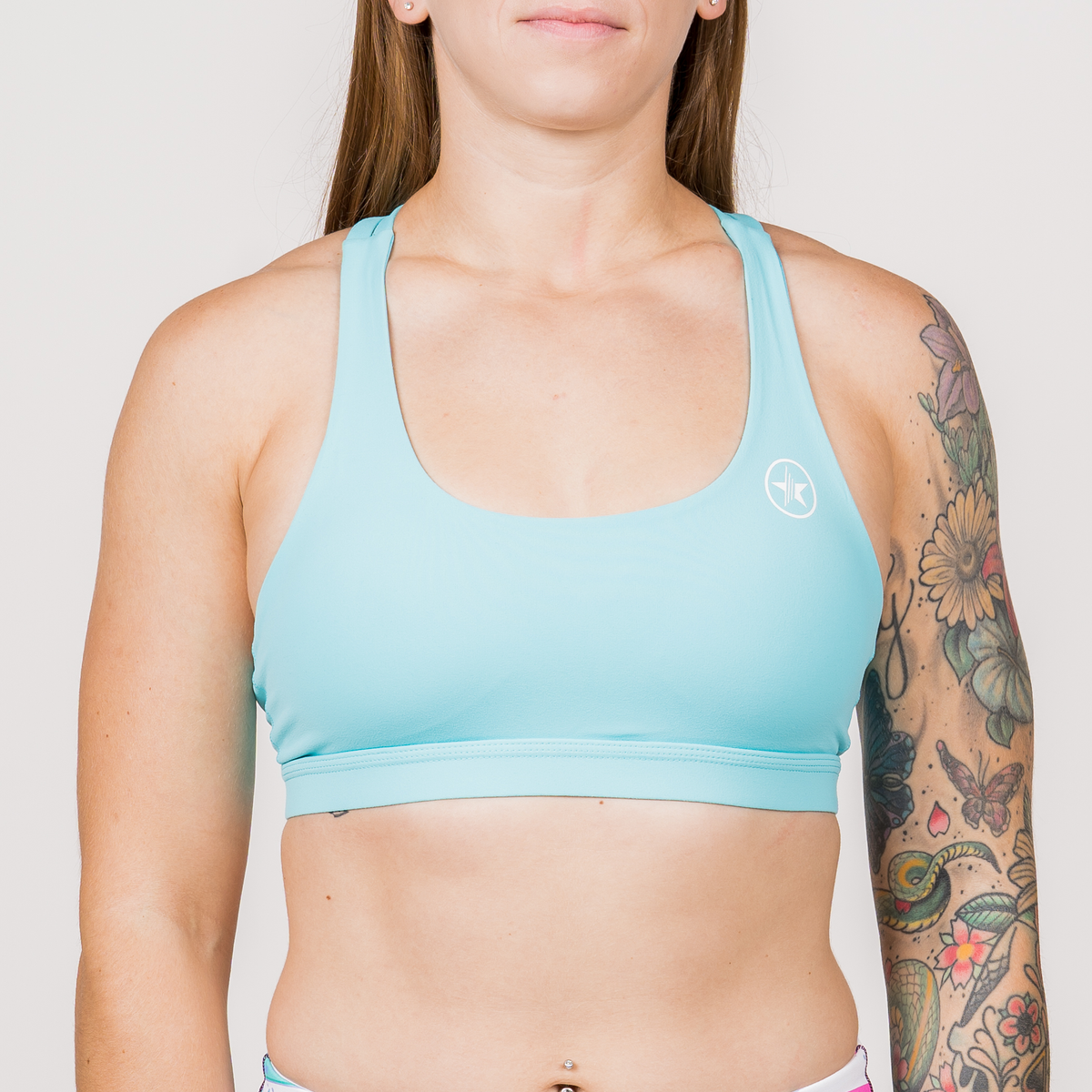 Sports Bra - 4-Strap Low Cut - Teal - Savage Barbell Apparel
