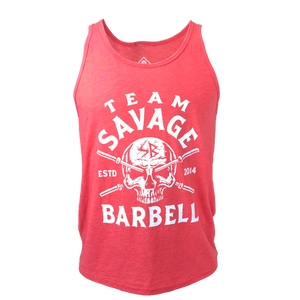 Men's Tank Top - Team Savage - Red - Savage Barbell Apparel