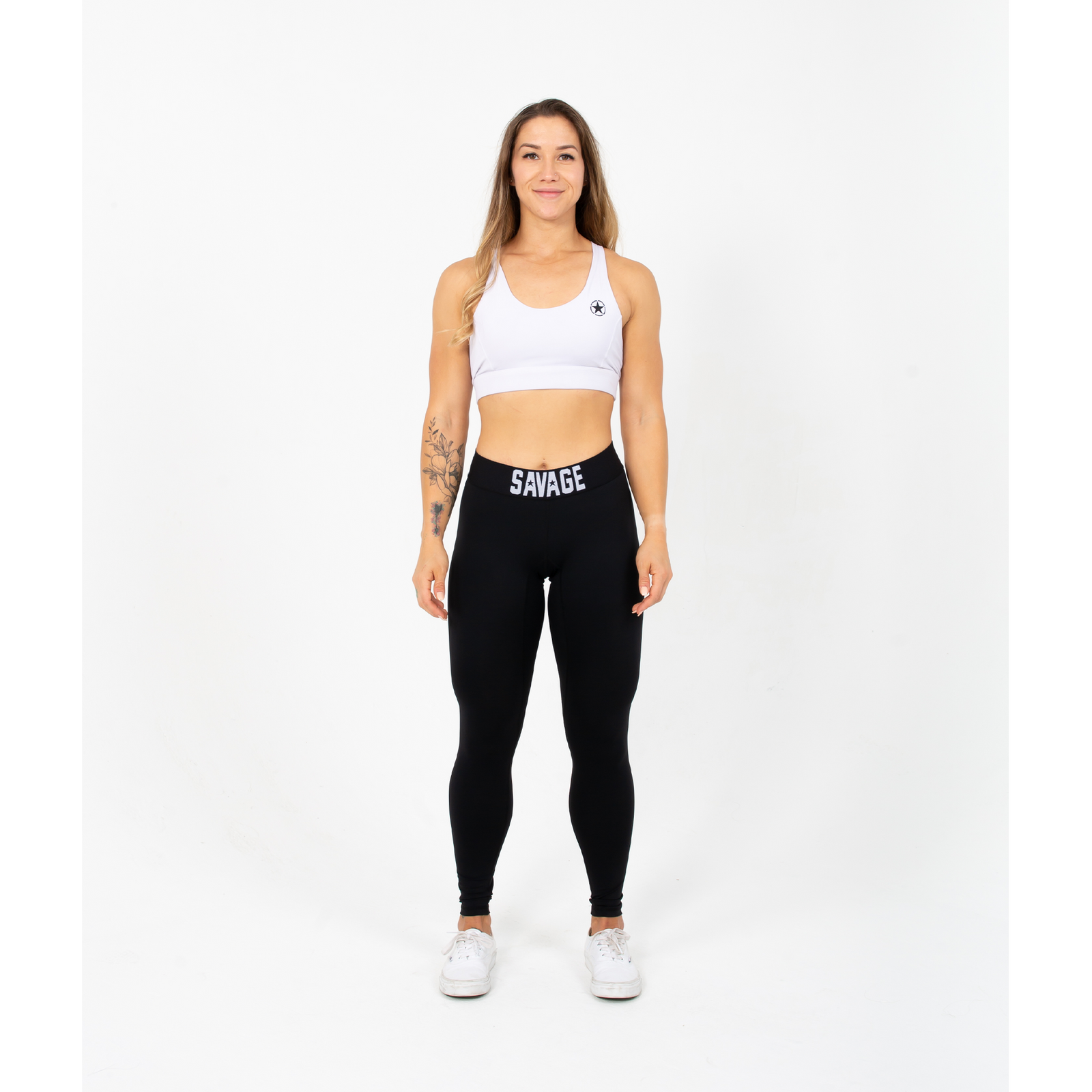 Leggings - Savage Waist-band Ankle Length - Black - Savage Barbell Apparel