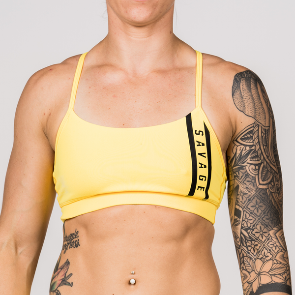 Viper Low Rise Booty Shorts - Yellow - Savage Barbell Apparel