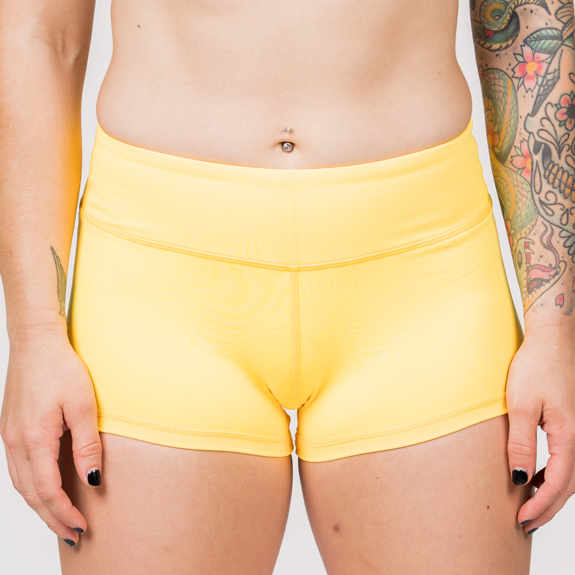 Booty Shorts - Yellow - Savage Barbell Apparel