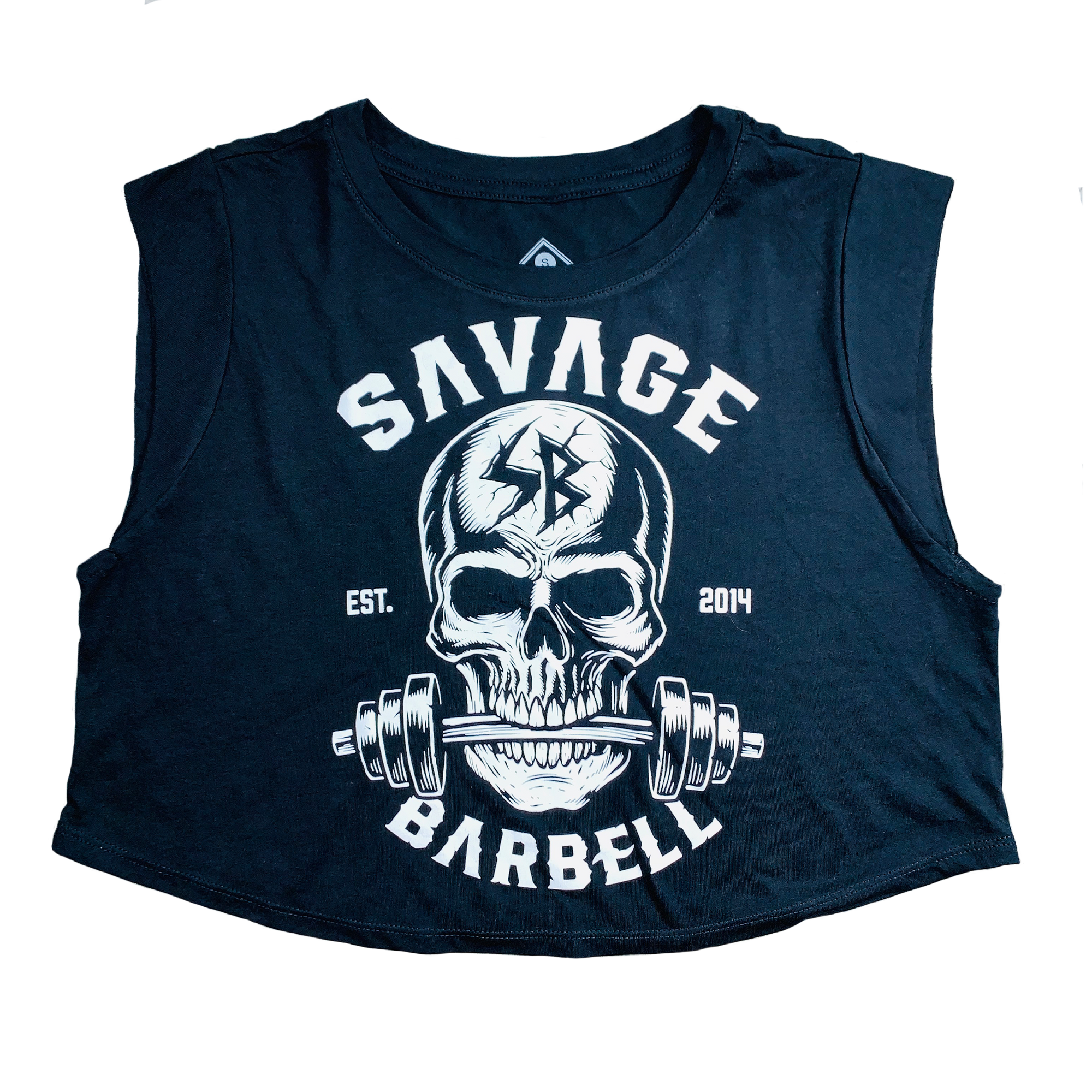 Sleeveless Crop T-Shirt - Bite Me - Savage Barbell Apparel