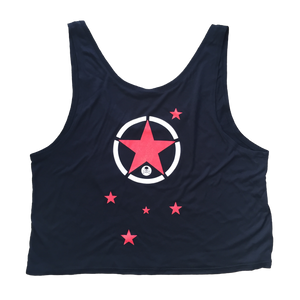 Crop Top - Starry Eyes - Black - Savage Barbell Apparel