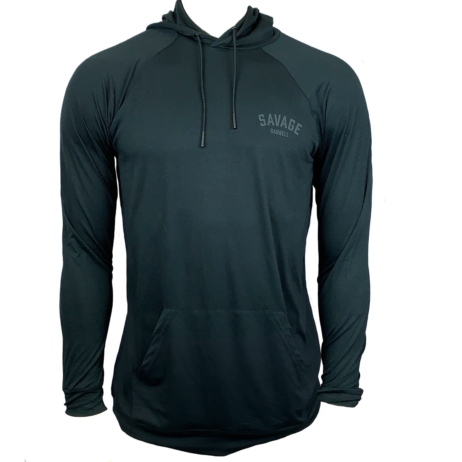 Mens Pull Over Hoodie - Black - Savage Barbell Apparel