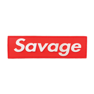 Savage Patch - Banner - Red Box - Savage Barbell Apparel