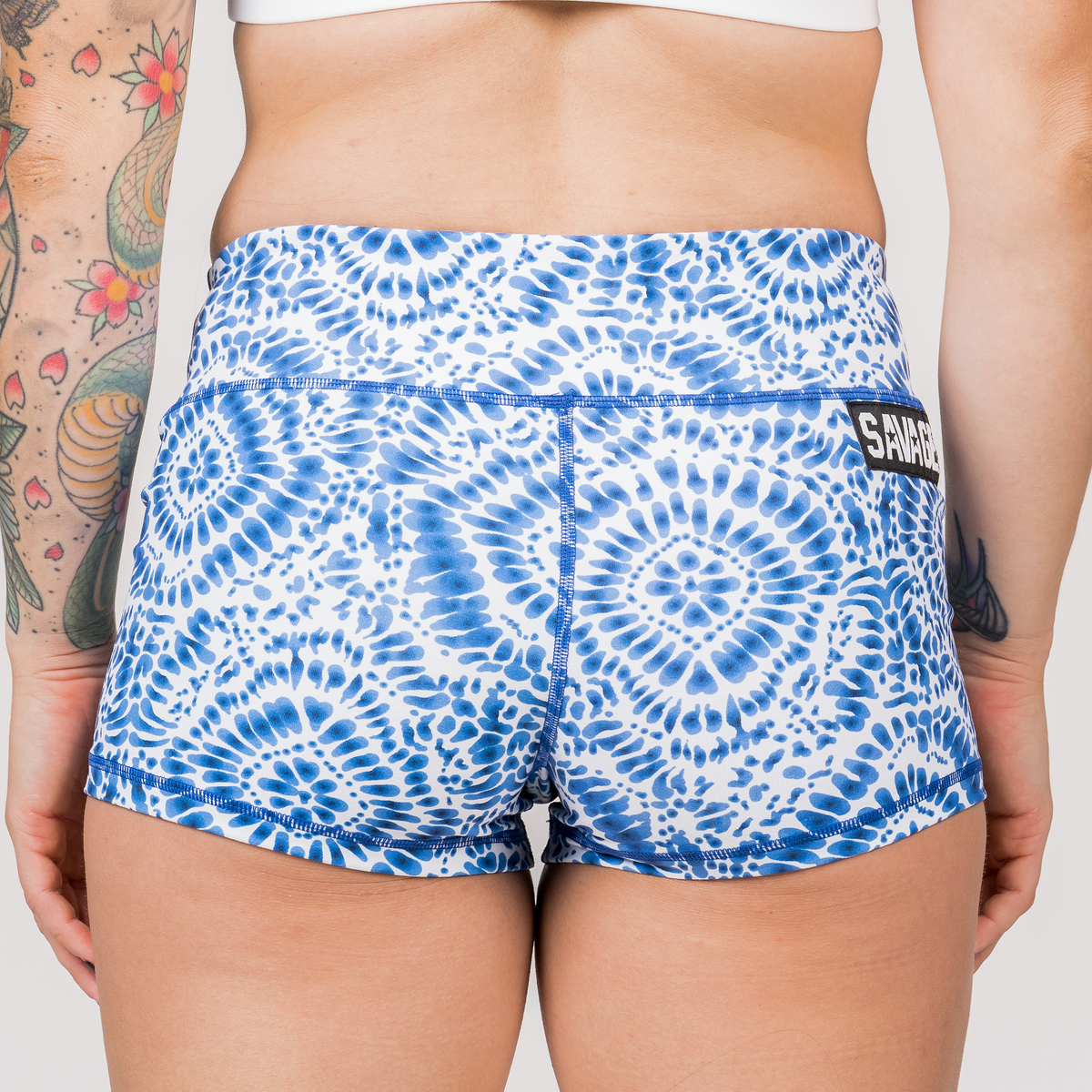 Booty Shorts - Hippie Blue - Savage Barbell Apparel