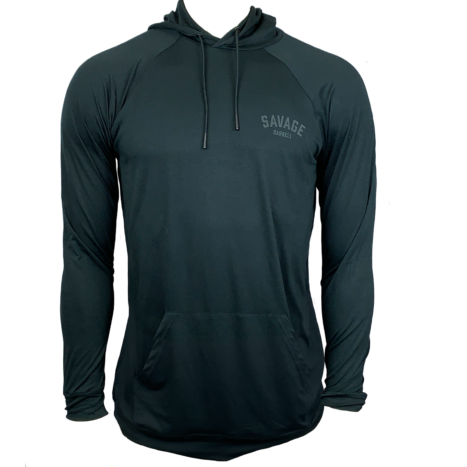 Mens Pull Over Hoodie - Black - Savage Barbell Apparel