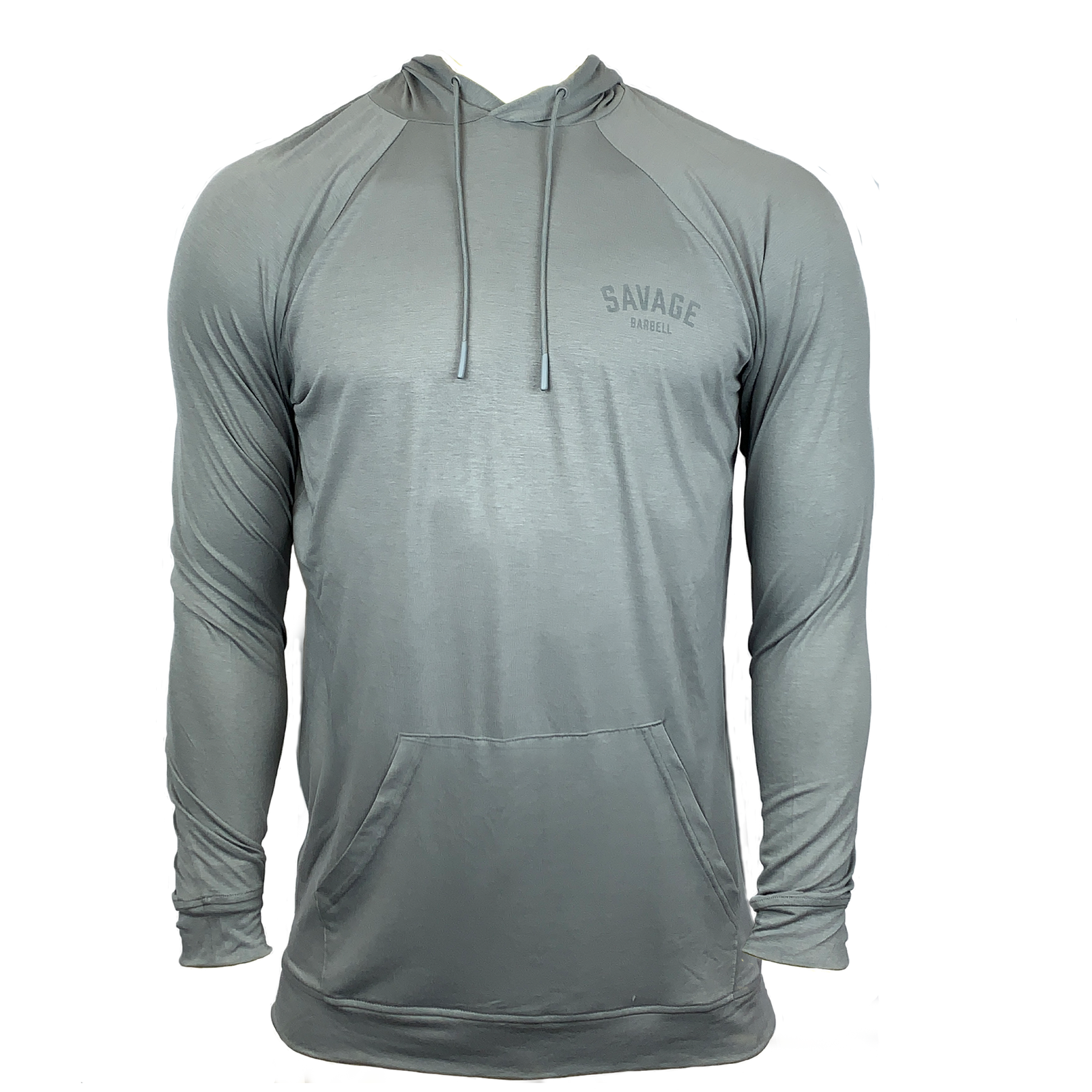Mens Pull Over Hoodie - Athletic Gray - Savage Barbell Apparel